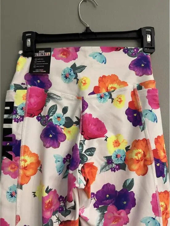 Victoria’s Secret PINK Floral High Waist Ultimate 7/8 Leggings NWT Size Sm - Picture 4 of 8